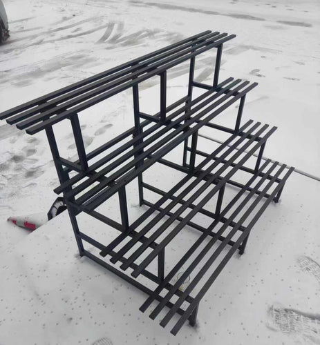 4 Tier stainless Steel with black powder coating