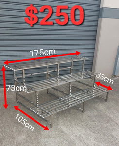 Extra wide 3 Tier Stainless Steel Stand