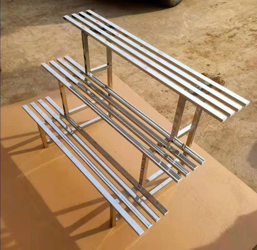 3 Tier - 120cm Stainless Steel Plant Stands