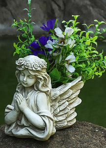 Little Angel Resin Garden Pot