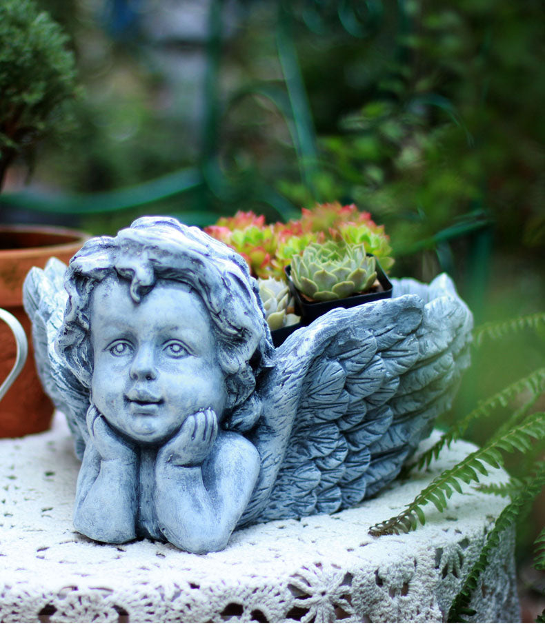 angel planter pot Angel Garden Pot