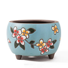 Load image into Gallery viewer, Quality Ceramic Hand-painted Succulent Pot - 13.5cm Diameter 9.5cm Height