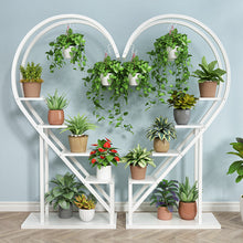 Load image into Gallery viewer, White Metal Heart Shape Stand for Indoor Plants