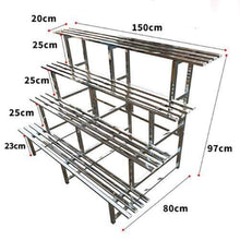 Load image into Gallery viewer, 4 Tiers Stainless Steel Plant Stand