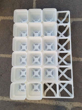 Load image into Gallery viewer, 5 Set  x 7cm White Plastic Seedling Pots + Holding Tray