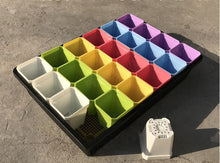 Load image into Gallery viewer, 24 x Extra Thick 7cm Plastic square pots with seedling Tray - Propagation Set