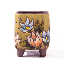 Load image into Gallery viewer, Hand Painted Square shape Succulent Pots